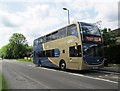 Stagecoach double decker bus on Gold Route S2, Brize Norton Road, Carterton, Oxon