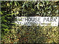 Overgrown sign for New House Park, Sopwell