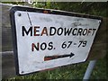Meadowcroft sign, Sopwell