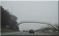 SD5409 : Footbridge over the M6 in fog by N Chadwick