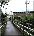SU3521 : Romsey railway station access footpath by Jaggery