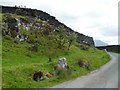 Drystone wall on a steep hillside near Ty Mawr