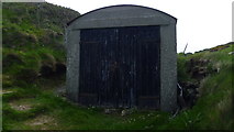 SH1934 : Old boathouse or workshop near Traeth Penllech on Lleyn by Jeremy Bolwell