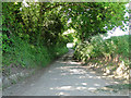 Narrow lane from Highlands Road to Monk