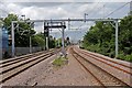 The lines towards Roby, Huyton railway station