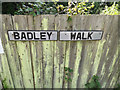 TM0756 : Badley Walk sign by Geographer