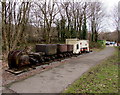 Old industrial train on display in Dare Valley Country Park