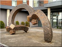 SJ8097 : Adagio Sculpture, Salford Quays by David Dixon