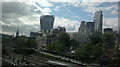 View of All Hallows by the Tower church, the Walkie Talkie, Trinity House and the Heron Tower from the Tower of London