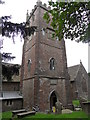 SO5504 : St Briavels Church tower by Andy Stott