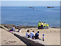 School children on Eyemouth Beach