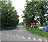 ST9897 : Road to Kemble railway station and car park by Jaggery