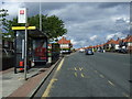 Bus stop and shelter on Durham Road (A690)