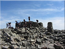 NY2107 : Scafell Pike summit and trig point by Gareth James