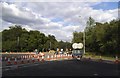 Cones at the junction of A322 and Nine Mile Ride, Bracknell