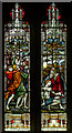 SO5634 : Stained glass window, St Cuthbert's church, Holme Lacy by Julian P Guffogg