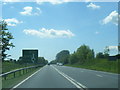 A75 westbound nears A745 roundabout