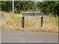 Mission Road sign