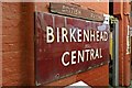 Vintage station sign, Wirral Transport Museum, Birkenhead