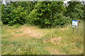 Path and sign on Bartley Heath and Warnborough Greens