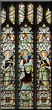 TM1577 : St Nicholas, Oakley - Stained glass window by John Salmon