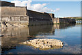 Behind the waterfront buildings on Millport Bay