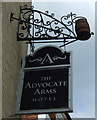 Sign for the Advocate Arms, Market Rasen