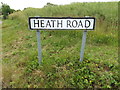 TM0485 : Heath Road sign by Geographer