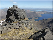 NG4520 : The summit block on Sgurr Dubh Mor by David Medcalf