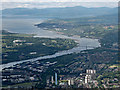 Dalmuir and the Firth of Clyde from the air