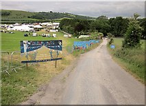 ST9922 : Entrance road to Chalke Valley History Festival by Derek Harper