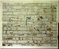 TM1973 : Graffiti in the old guardroom by Evelyn Simak
