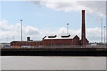SJ3289 : Wallasey Dock Impounding Station, River Mersey by El Pollock