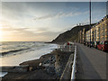 SN5882 : Sunset on the sea front, Aberystwyth by David P Howard