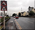 Steep and bendy descent into Chepstow ahead