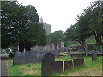 SN5981 : St Padarn, Llanbadarn Fawr: churchyard (i) by Basher Eyre