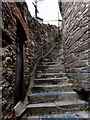 Steep steps up to Newcomen Road, Dartmouth