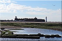 SJ3094 : New Brighton Lighthouse and Fort Perch Rock by El Pollock