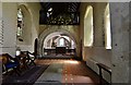 Compton: The Parish Church of St. Nicholas: The 12th century sanctuary from the chancel