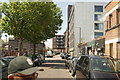 View back along Roach Road to the footbridge leading to the Hertford Union Canal #2