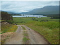 NN2641 : Track with a view over Loch Tulla by Malc McDonald
