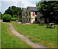 Path through the Miners Country Inn beer garden, Sling