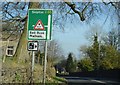 Road sign, A65, Coniston Cold