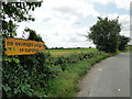 Notice in a layby on the A1151