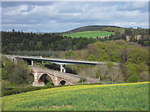 NT5734 : New and Old Bridges over the River Tweed in the Scottish Borders by Andrew Tryon