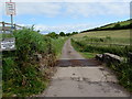 SN3711 : Wales Coast Path through Bronyn Farm, Ferryside by Jaggery