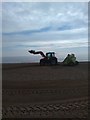 TF5281 : Early morning tractor on the beach by Richard Hoare