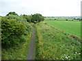 Cycle route looking east from the Stainsacre Lane over-bridge,