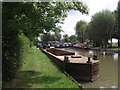 SP7645 : Boats moored beside the Grand Union Canal by Tim Glover