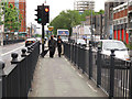 TQ3780 : Pedestrian crossing, East India Dock Road by Stephen Craven